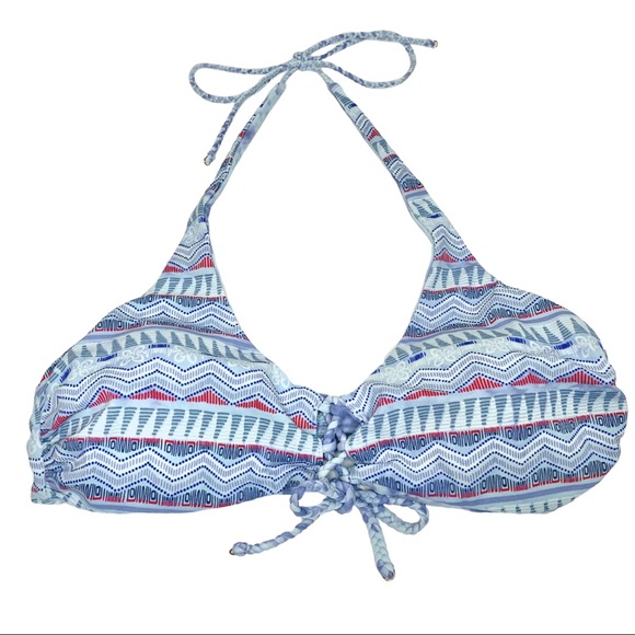 Victoriaโs Secret | Medium Bikini Top- Reversible Abstract Aztec / Blue Tie Dye - Picture 10 of 13